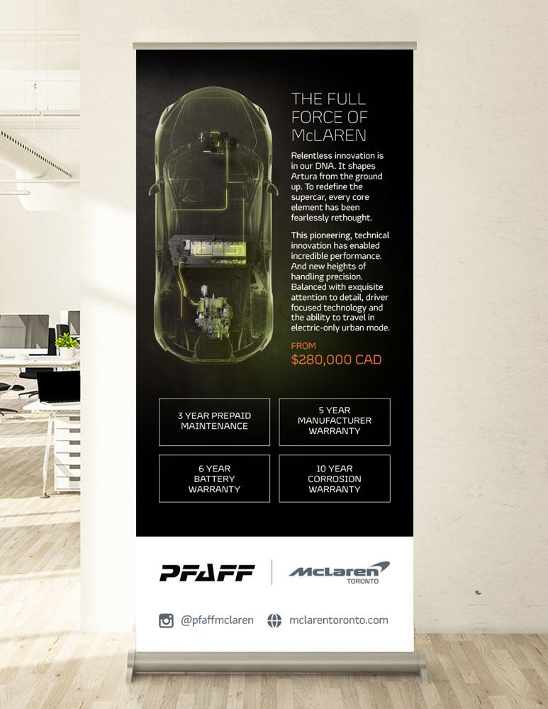 McLaren fabric banner